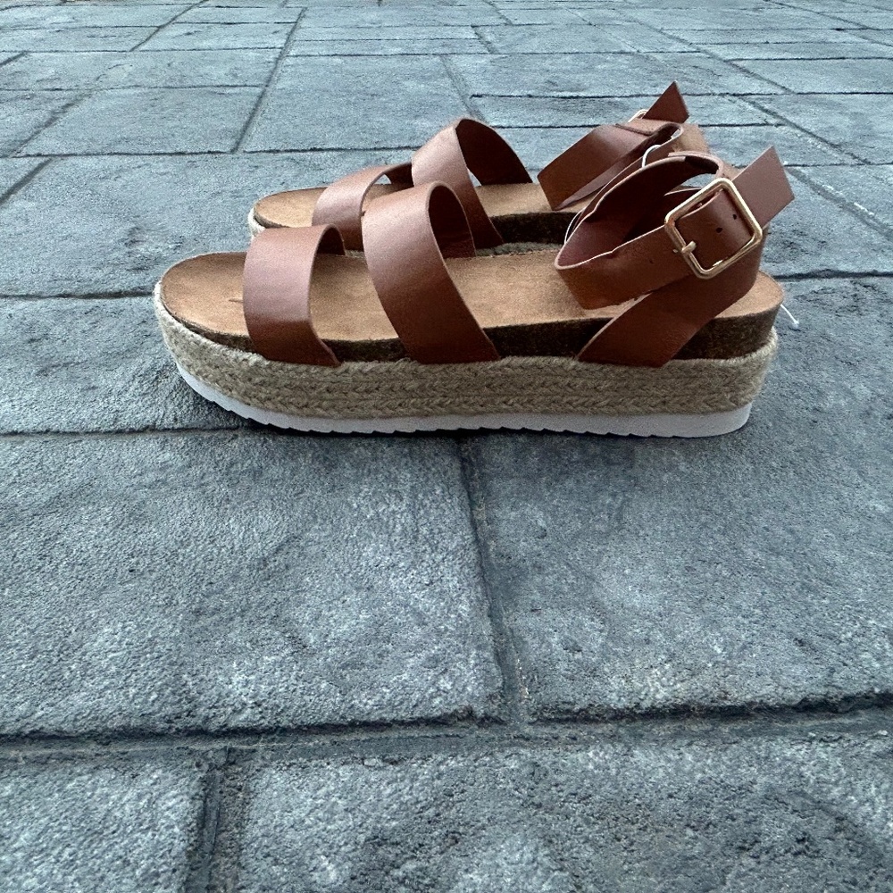 Mudd Tan Ankle Strap Sandal